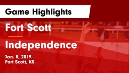 Fort Scott  vs Independence  Game Highlights - Jan. 8, 2019