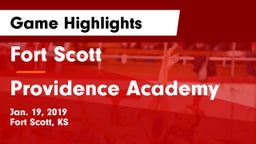 Fort Scott  vs Providence Academy  Game Highlights - Jan. 19, 2019