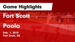 Fort Scott  vs Paola  Game Highlights - Feb. 1, 2019