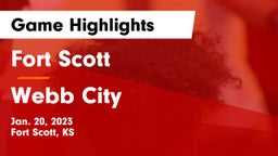 Fort Scott  vs Webb City  Game Highlights - Jan. 20, 2023