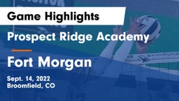 Prospect Ridge Academy vs Fort Morgan  Game Highlights - Sept. 14, 2022