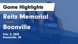 Reitz Memorial  vs Boonville  Game Highlights - Feb. 8, 2020