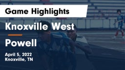 Knoxville West  vs Powell  Game Highlights - April 5, 2022