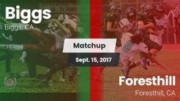 Matchup: Biggs  vs. Foresthill  2017