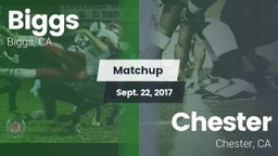 Matchup: Biggs  vs. Chester  2017