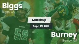 Matchup: Biggs  vs. Burney  2017