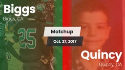 Matchup: Biggs  vs. Quincy  2017