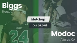 Matchup: Biggs  vs. Modoc  2018