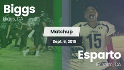 Matchup: Biggs  vs. Esparto  2019