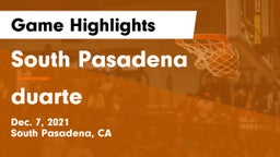 South Pasadena  vs duarte  Game Highlights - Dec. 7, 2021