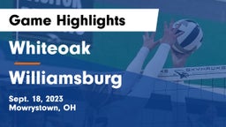 Whiteoak  vs Williamsburg  Game Highlights - Sept. 18, 2023