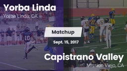 Matchup: Yorba Linda High vs. Capistrano Valley  2017