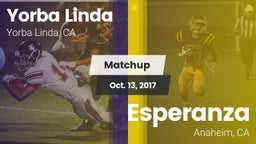 Matchup: Yorba Linda High vs. Esperanza  2017