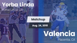 Matchup: Yorba Linda High vs. Valencia  2018