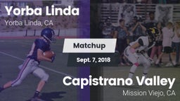 Matchup: Yorba Linda High vs. Capistrano Valley  2018