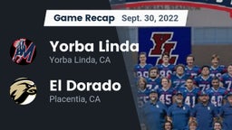 Recap: Yorba Linda  vs. El Dorado  2022