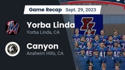 Recap: Yorba Linda  vs. Canyon  2023