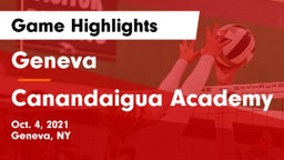 Geneva  vs Canandaigua Academy  Game Highlights - Oct. 4, 2021