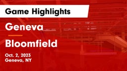 Geneva  vs Bloomfield Game Highlights - Oct. 2, 2023