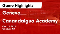 Geneva  vs Canandaigua Academy  Game Highlights - Oct. 13, 2023