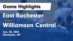 East Rochester vs Williamson Central  Game Highlights - Jan. 28, 2022