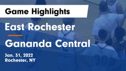 East Rochester vs Gananda Central  Game Highlights - Jan. 31, 2022