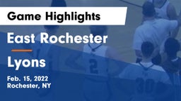 East Rochester vs Lyons  Game Highlights - Feb. 15, 2022