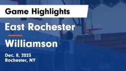 East Rochester vs Williamson Game Highlights - Dec. 8, 2023