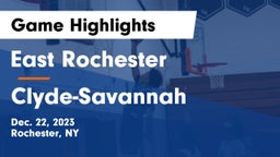 East Rochester vs Clyde-Savannah  Game Highlights - Dec. 22, 2023