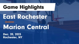 East Rochester vs Marion Central Game Highlights - Dec. 20, 2023