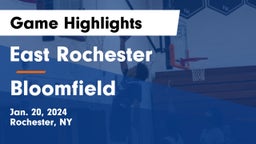 East Rochester vs Bloomfield Game Highlights - Jan. 20, 2024