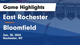 East Rochester vs Bloomfield Game Highlights - Jan. 20, 2024