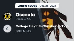 Recap: Osceola  vs. College Heights Christian School 2022