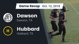Recap: Dawson  vs. Hubbard  2018