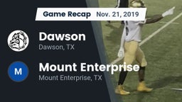 Recap: Dawson  vs. Mount Enterprise  2019