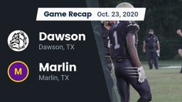 Recap: Dawson  vs. Marlin  2020