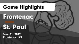 Frontenac  vs St. Paul  Game Highlights - Jan. 31, 2019