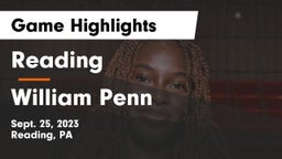 Reading  vs William Penn  Game Highlights - Sept. 25, 2023