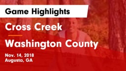 Cross Creek  vs Washington County  Game Highlights - Nov. 14, 2018