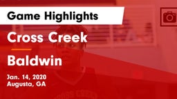 Cross Creek  vs Baldwin  Game Highlights - Jan. 14, 2020