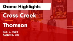 Cross Creek  vs Thomson Game Highlights - Feb. 6, 2021