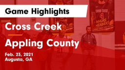Cross Creek  vs Appling County Game Highlights - Feb. 23, 2021