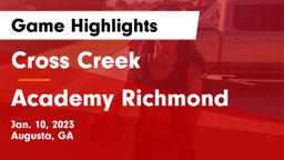 Cross Creek  vs Academy Richmond Game Highlights - Jan. 10, 2023