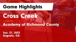 Cross Creek  vs Academy of Richmond County  Game Highlights - Jan. 27, 2023
