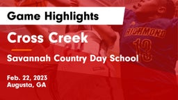 Cross Creek  vs Savannah Country Day School Game Highlights - Feb. 22, 2023