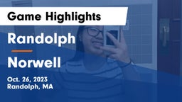 Randolph  vs Norwell  Game Highlights - Oct. 26, 2023