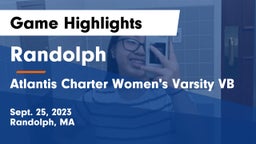 Randolph  vs Atlantis Charter Women's Varsity VB Game Highlights - Sept. 25, 2023