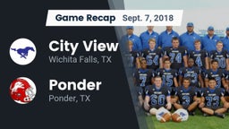 Recap: City View  vs. Ponder  2018