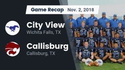 Recap: City View  vs. Callisburg  2018