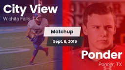 Matchup: City View High vs. Ponder  2019